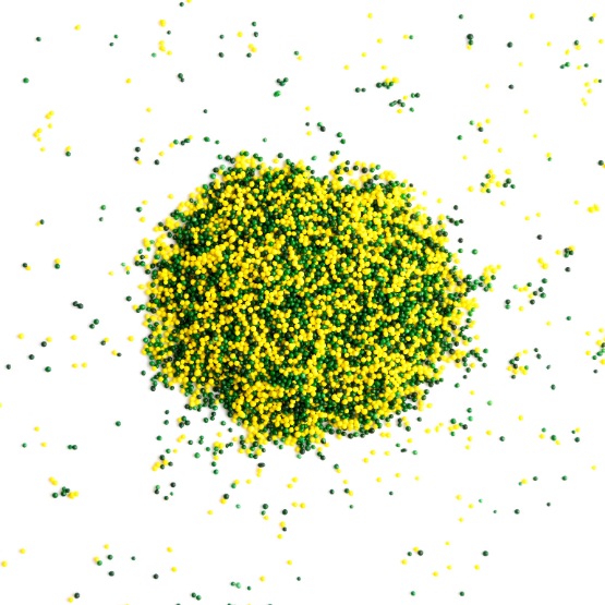 Yellow & green nonpareils
